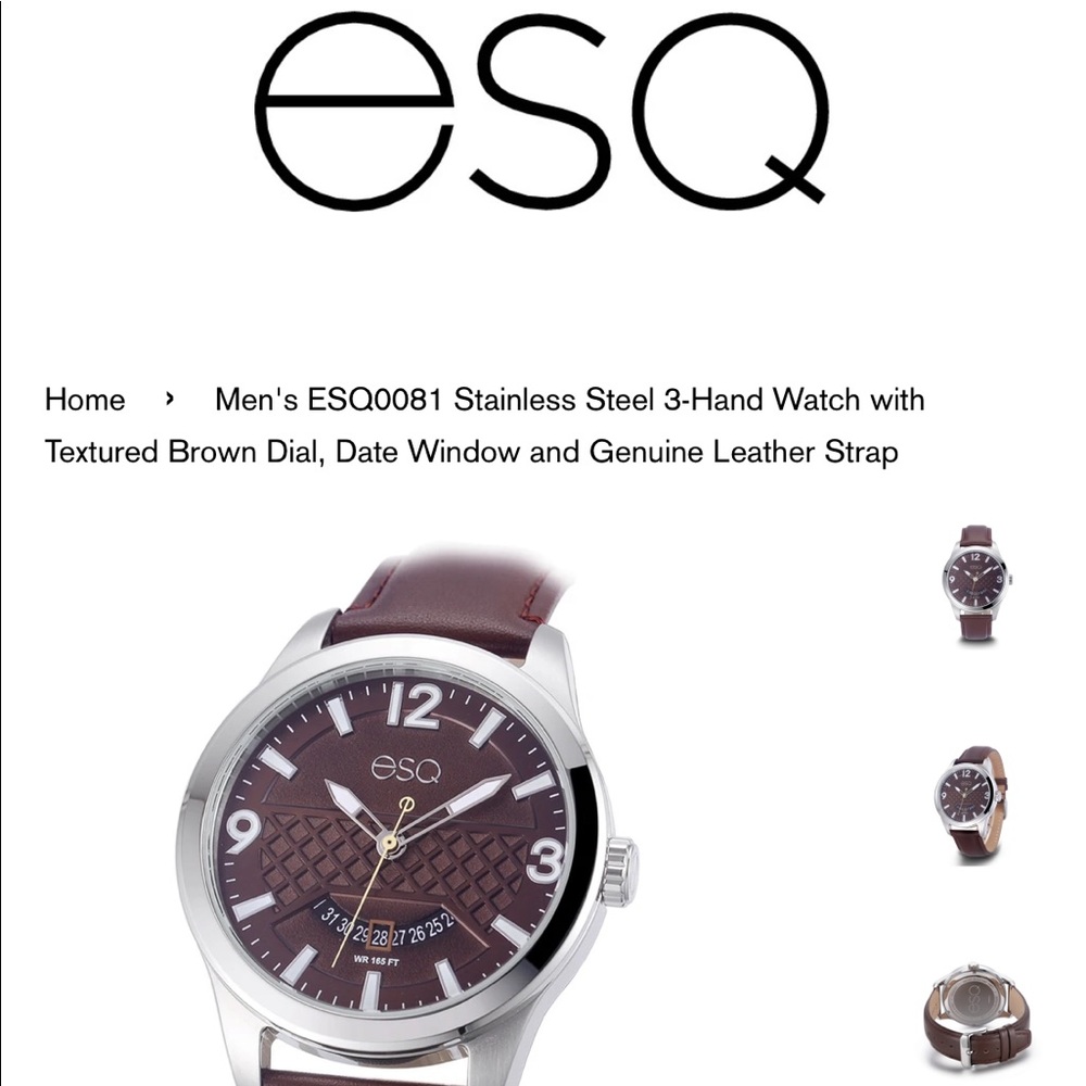 ESQ Men’s Leather Watch⌚️